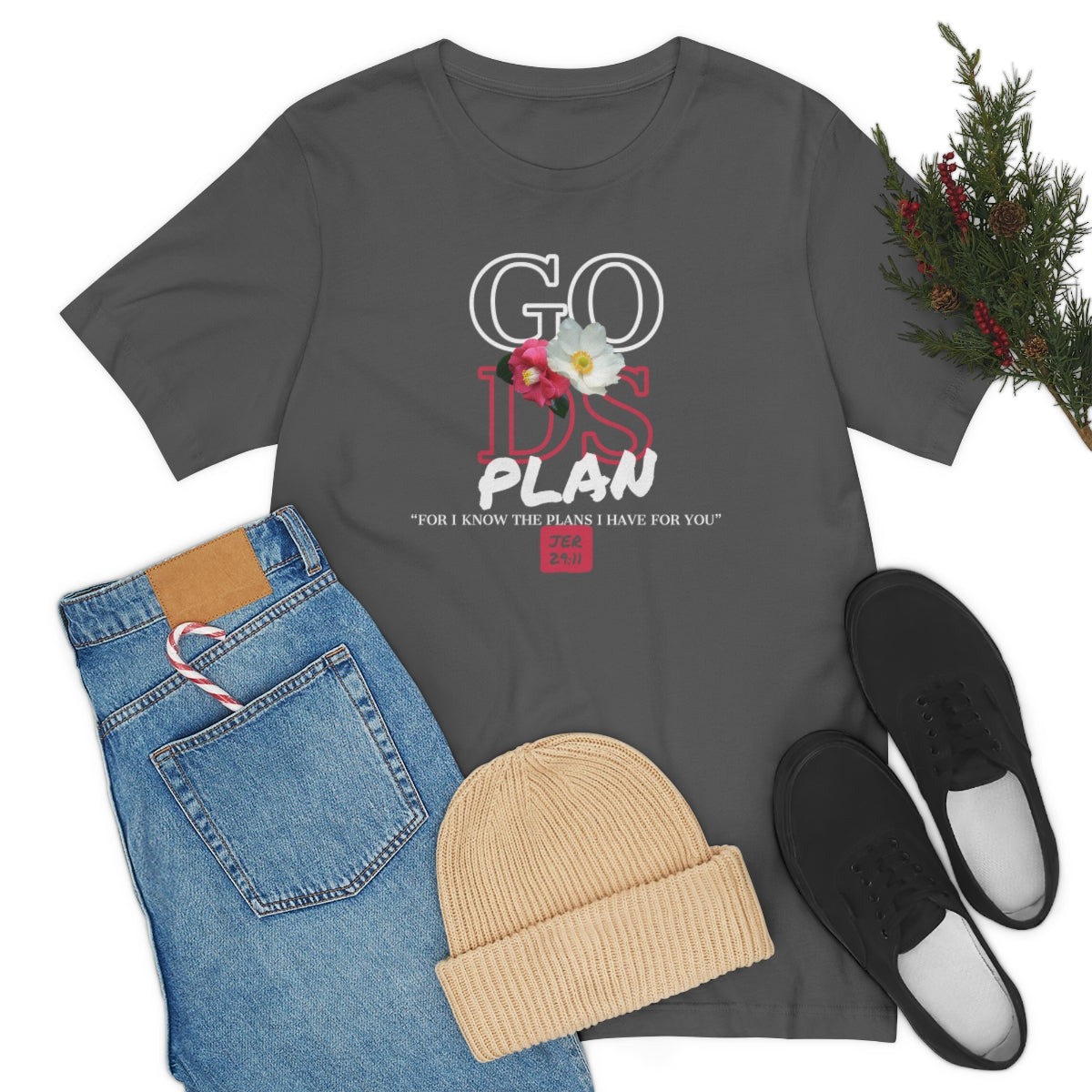 Gods Plan Tee - Grey/Pastel