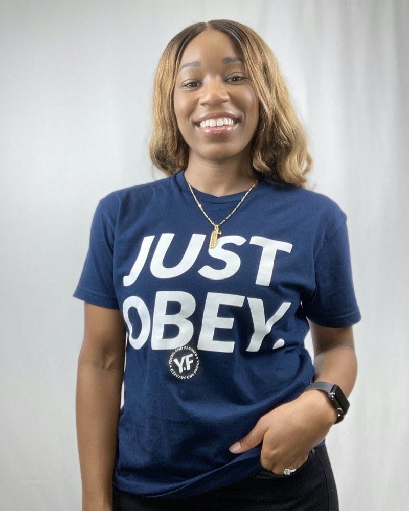 Just Obey Tee - Navy