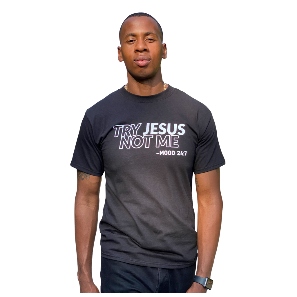 Try Jesus Tee- Black