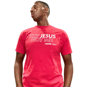 Try Jesus Tee - Red (2XL+)